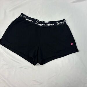 Juicy Couture Black Shorts with Pink Crown